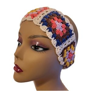 Headband Boho Crochet Granny Squares Grannycore
